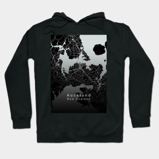 Auckland New Zealand City Map dark Hoodie